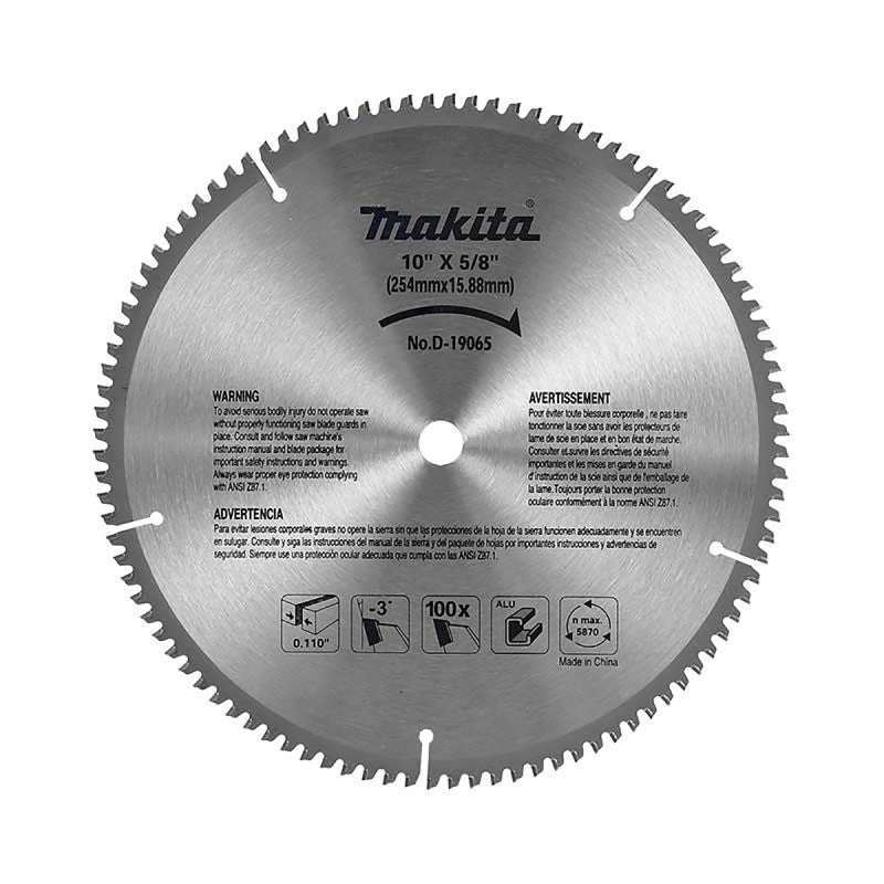 Disco de Sierra Circular 10" p/Alumnio D-19065 Makita