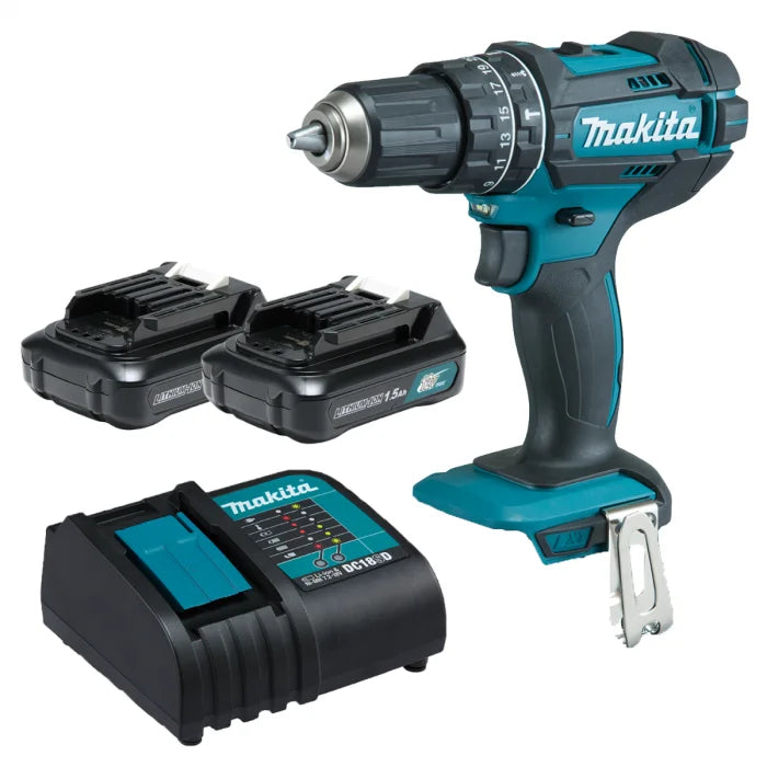 Rotomartillo Atornillador DHP482SYE 1/2" c/ 2 Batería y Cargador 18V Makita