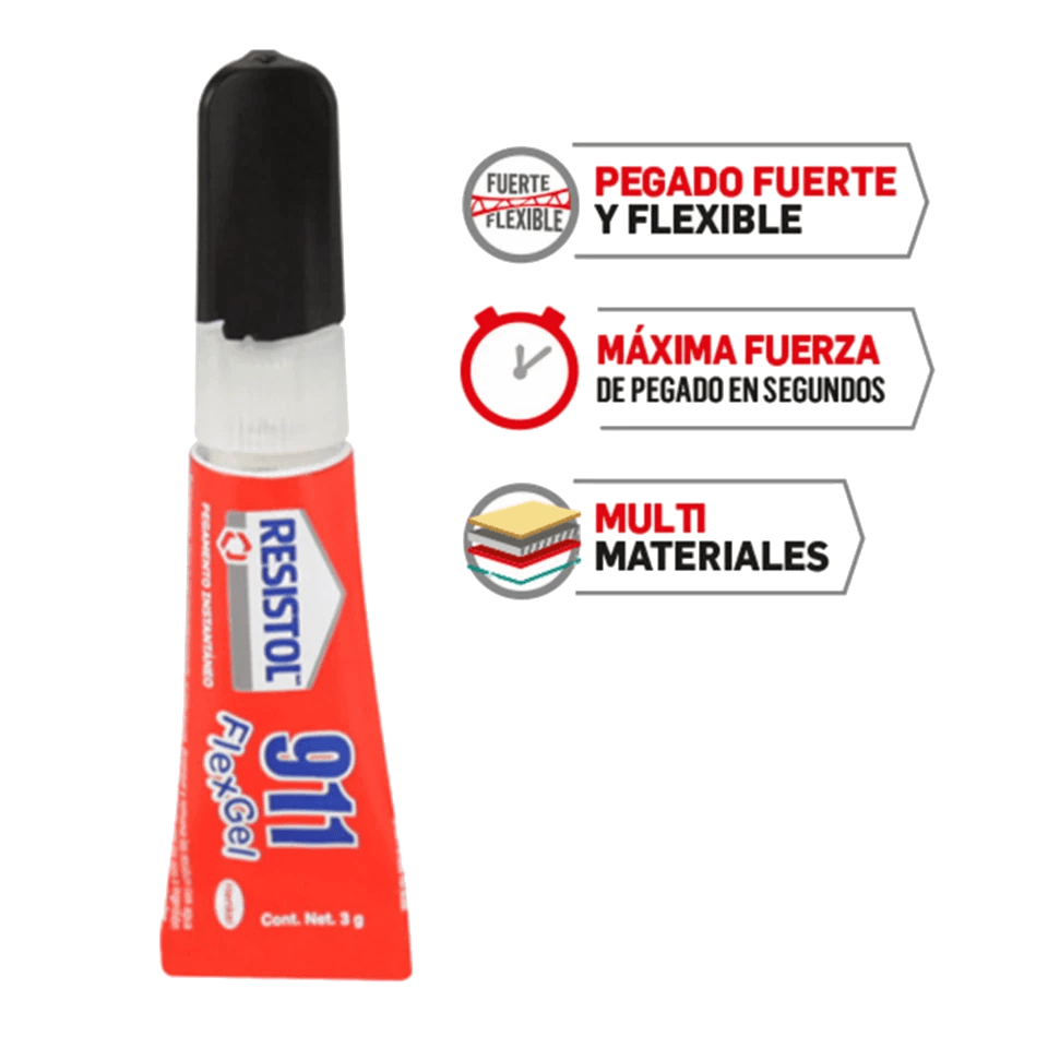 Resistol 911 Flex Gel Pegamento Instantáneo 3gr