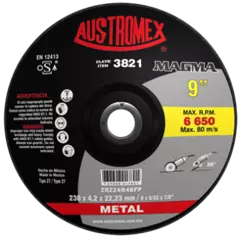 Disco 3821 para desbaste de Metal 9”