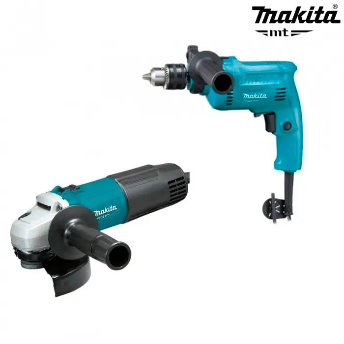 Combo Makita Mini Esmeril M0901B y Rotomartillo M0801B + Juego de Brocas y Lentes