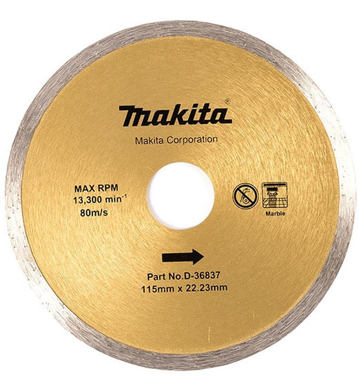 Disco Diamante Rin Continuo D-36837 4 1/2" para Azulejo Makita