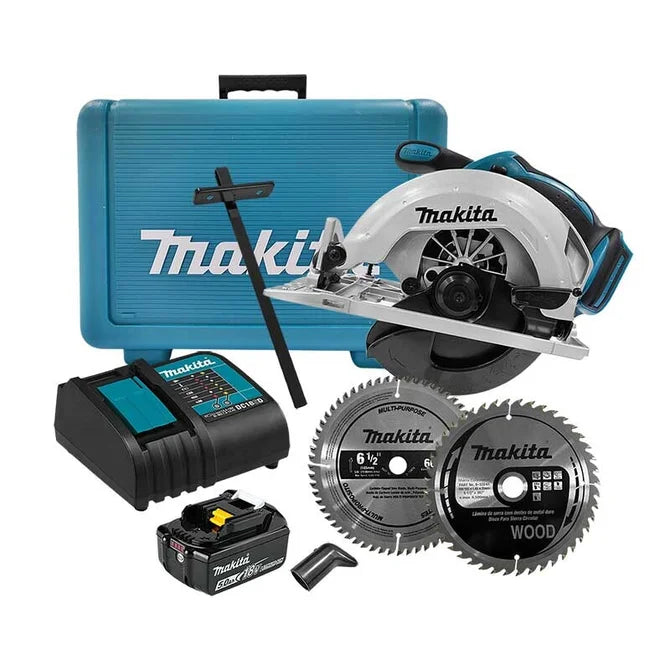 Sierra Circular DHS680TJX2 6-1/2" 18V 5,000Rpm c/Estuche y Accesorios + Ventilador DCF203Z 18V Makita