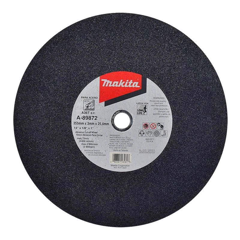 Disco Abrasivo 14" A-89872-25 Larga Vida (Rojo) Makita