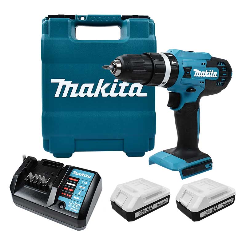 Rotomartillo Inalámbrico 1/2" 18V 1400 rpm c/2 Baterías y Cargador HP488DWE Makita