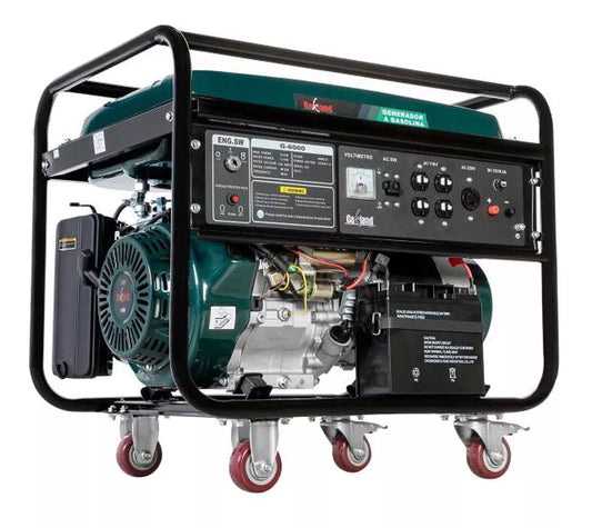Generador Eléctrico a Gasolina OAKG6000 Encendido Eléctrico-Manual Batería Recargable 6000w 13hp 3600rpm 25lts Oakland