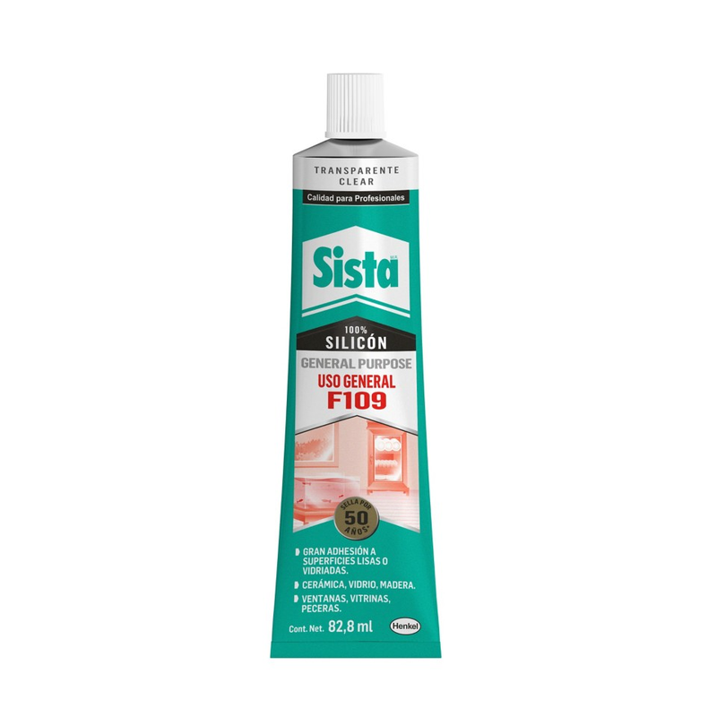 SISTA F109 sellador Uso General Tubo 82.8ml (Transparente)