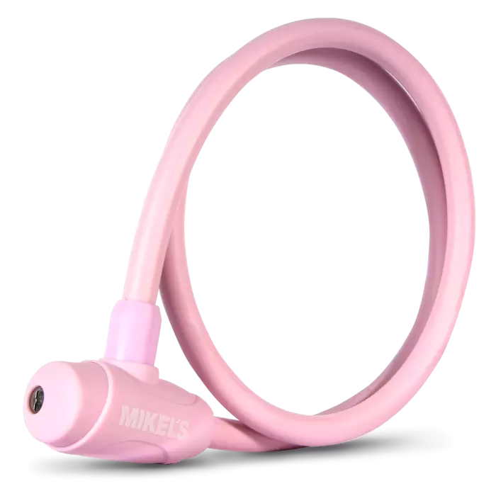 Cable candado para Bicicleta 100 cm Rosa