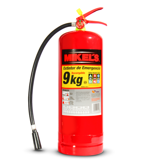 Extintor de emergencia recargable 9 kg