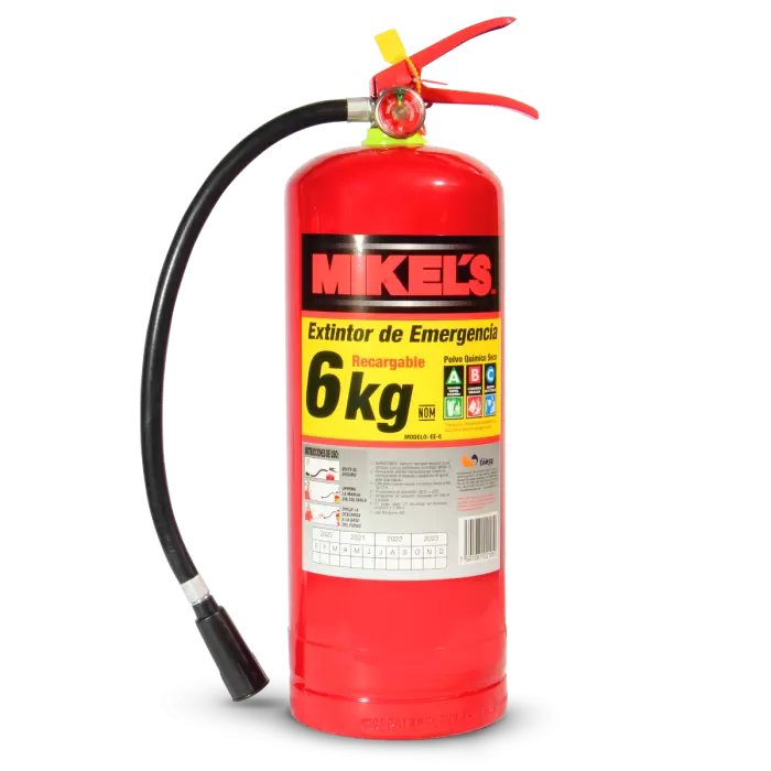 Extintor de emergencia recargable 6 kg