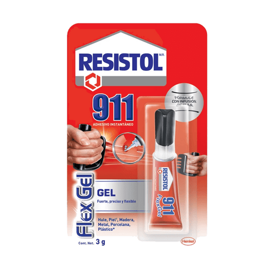 Resistol 911 Flex Gel Pegamento Instantáneo 3gr