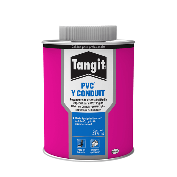 Tangit PVC y Conduit Pegamento Adhesivo para Tuberías 475ml