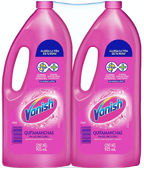 Vanish Quitamanchas en Gel Pack de 2 Unidades Color Protect x925ml c/u